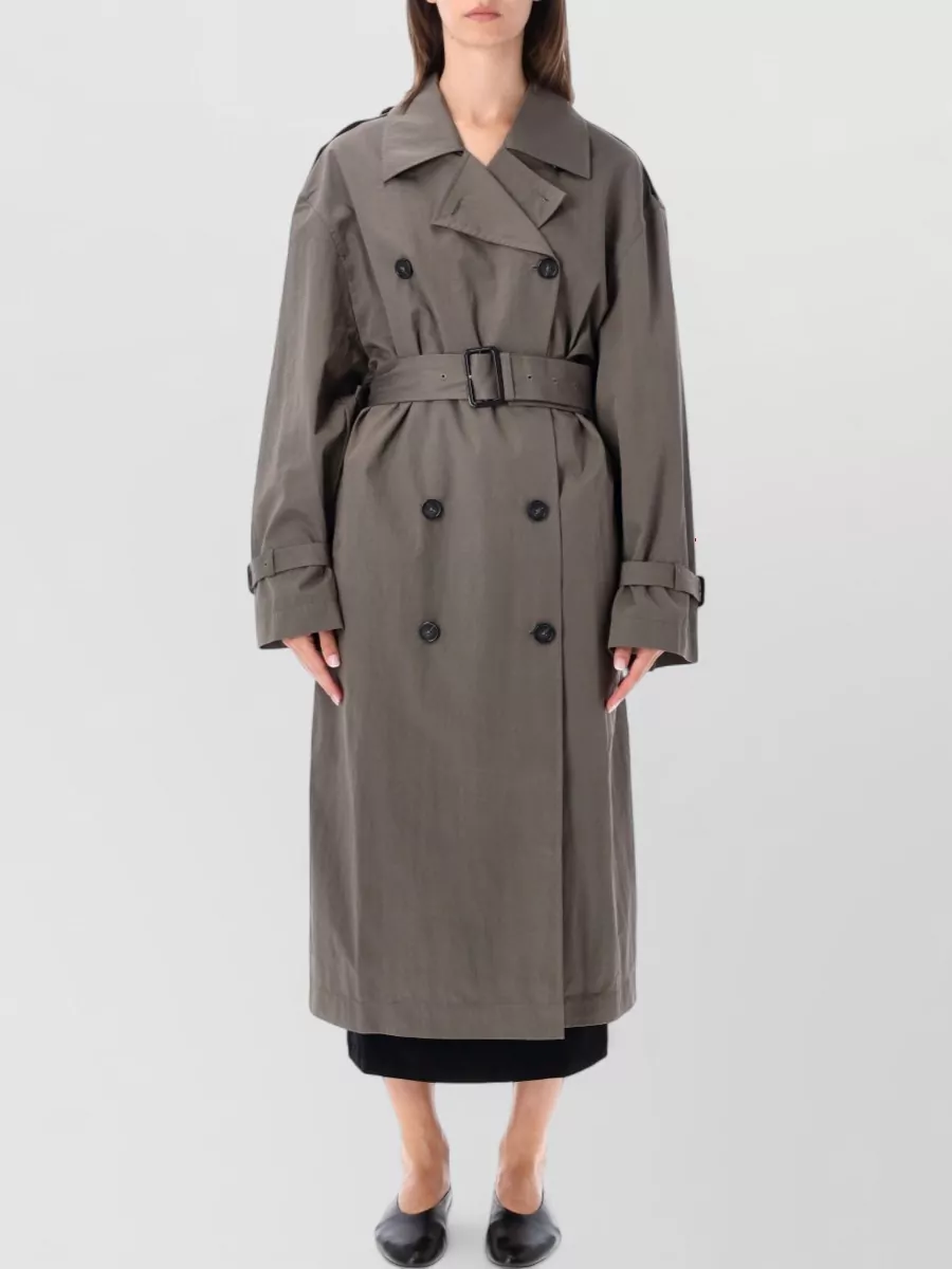 Totême Organic cotton double-breasted belted trench coat