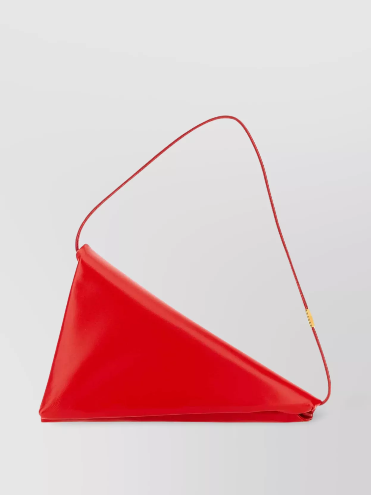 Marni Triangular Leather Shoulder Bag In Red