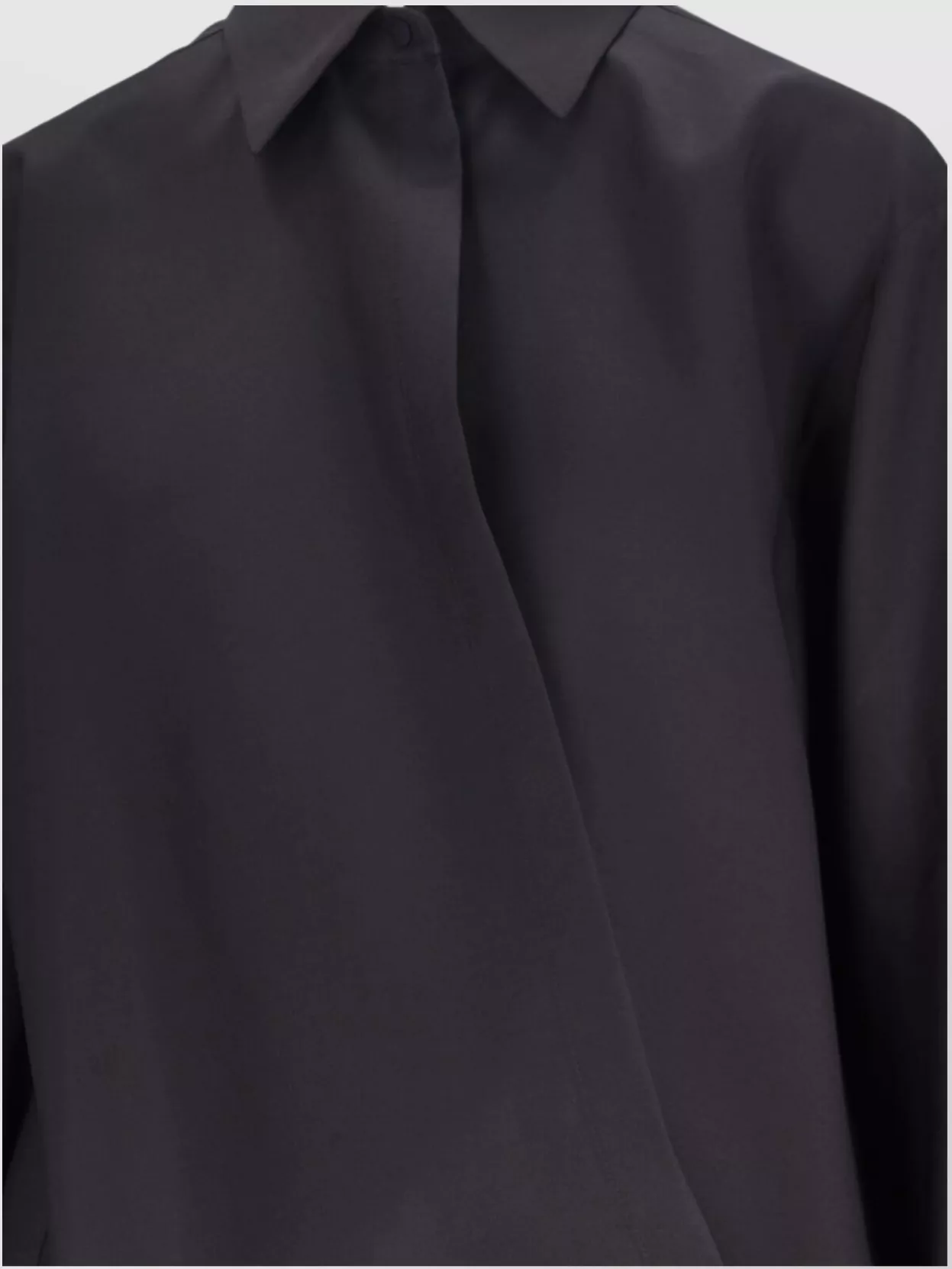 Valentino Collared Long Sleeve Drawstring Hem Top