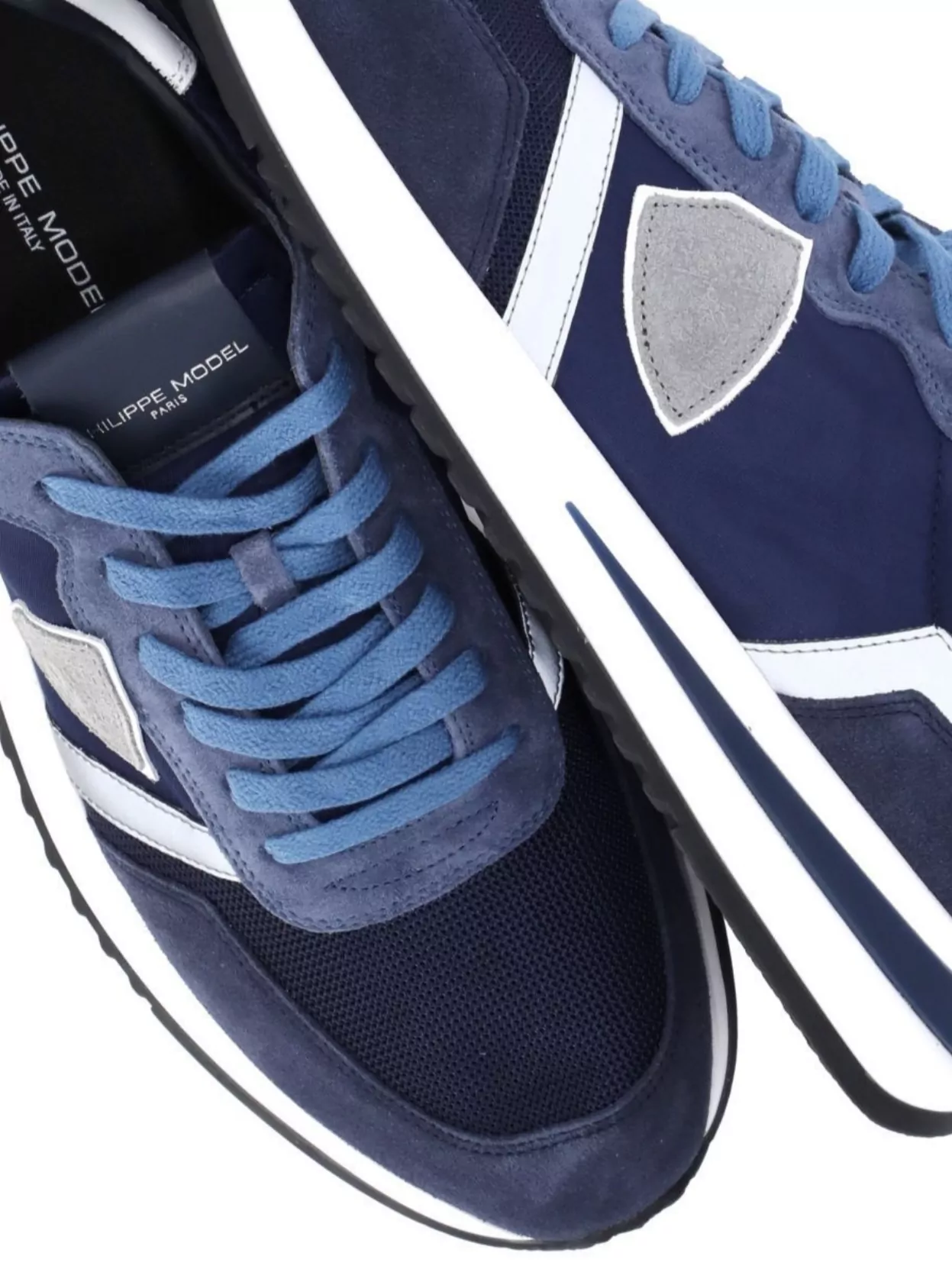 Philippe Model Suede Sneakers With Raised Sole And Mesh