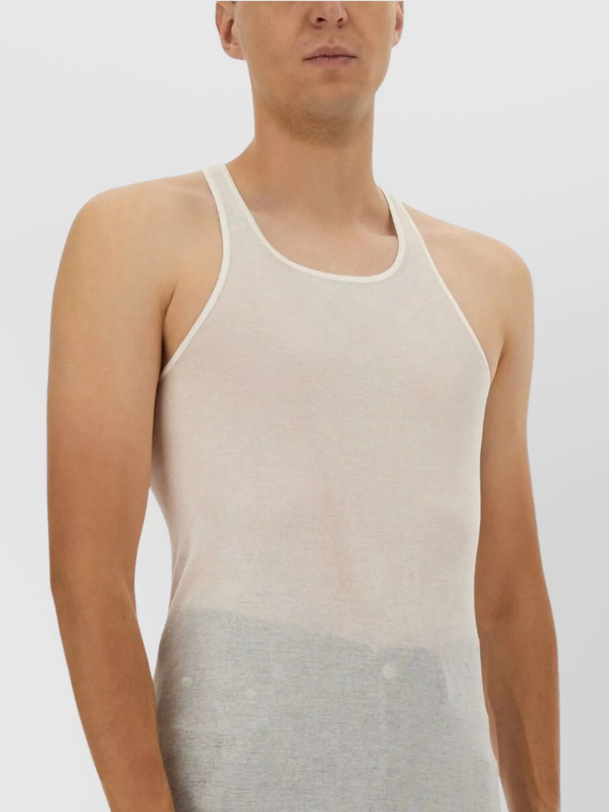 Rick Owens Sleeveless Scoop Neck Racerback Vest