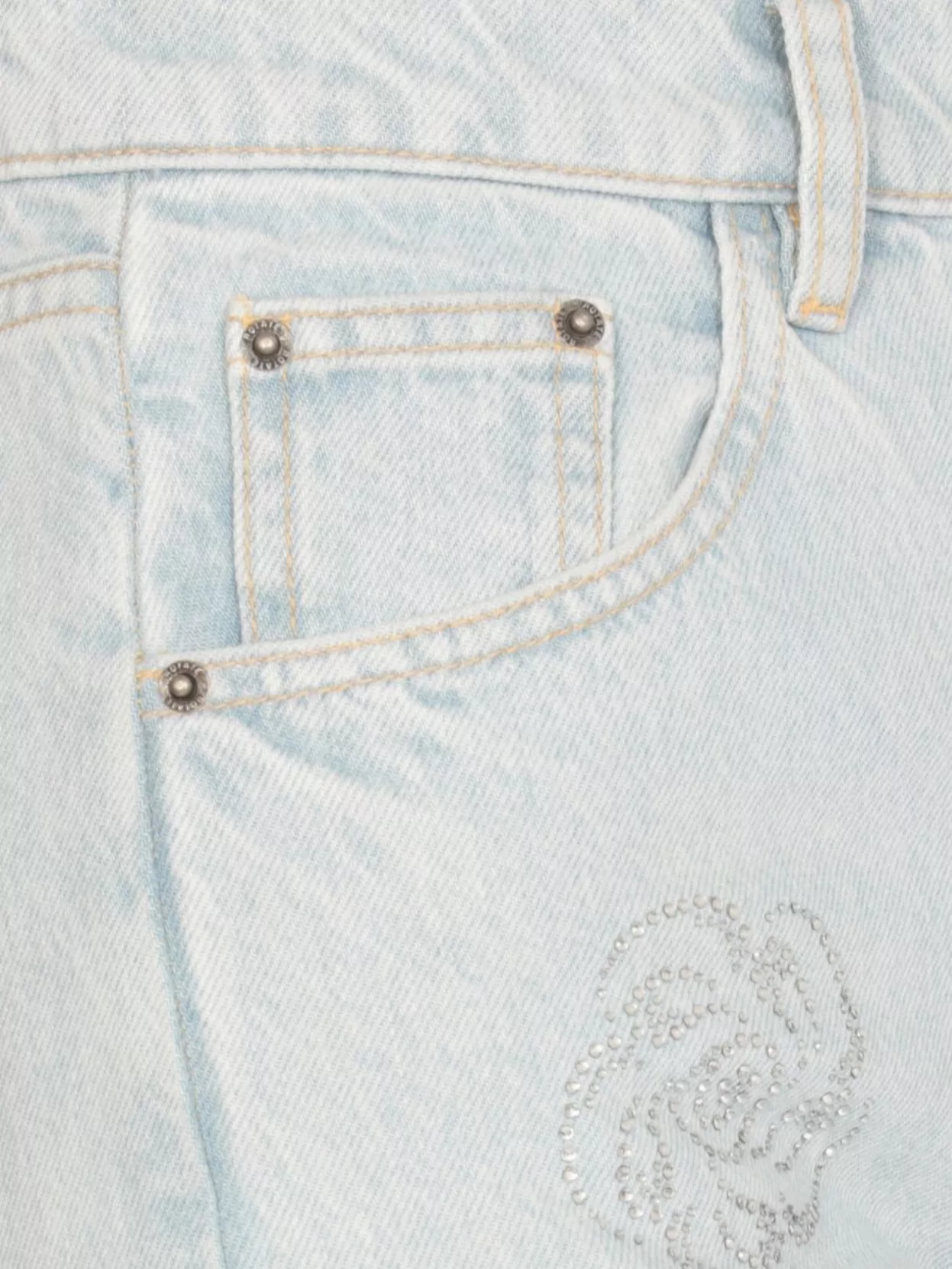 Rotate Straight Trousers Strass All-Over