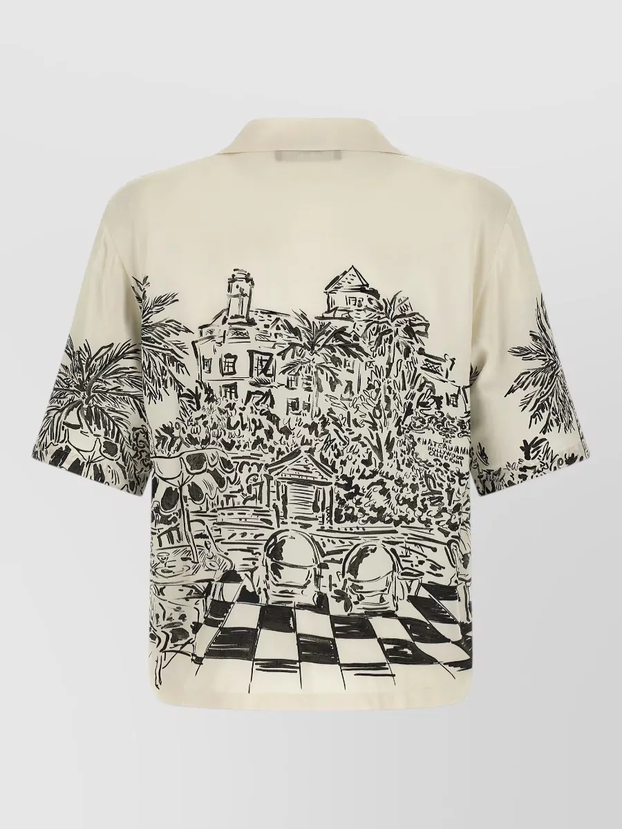 Amiri Silk Printed Short-Sleeve Bowling Shirt