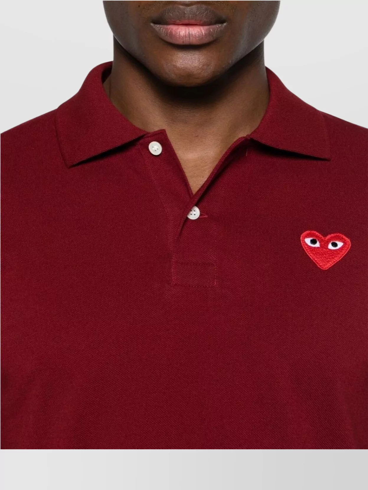 Comme Des Garçons Play Polo Style Top Short Sleeves