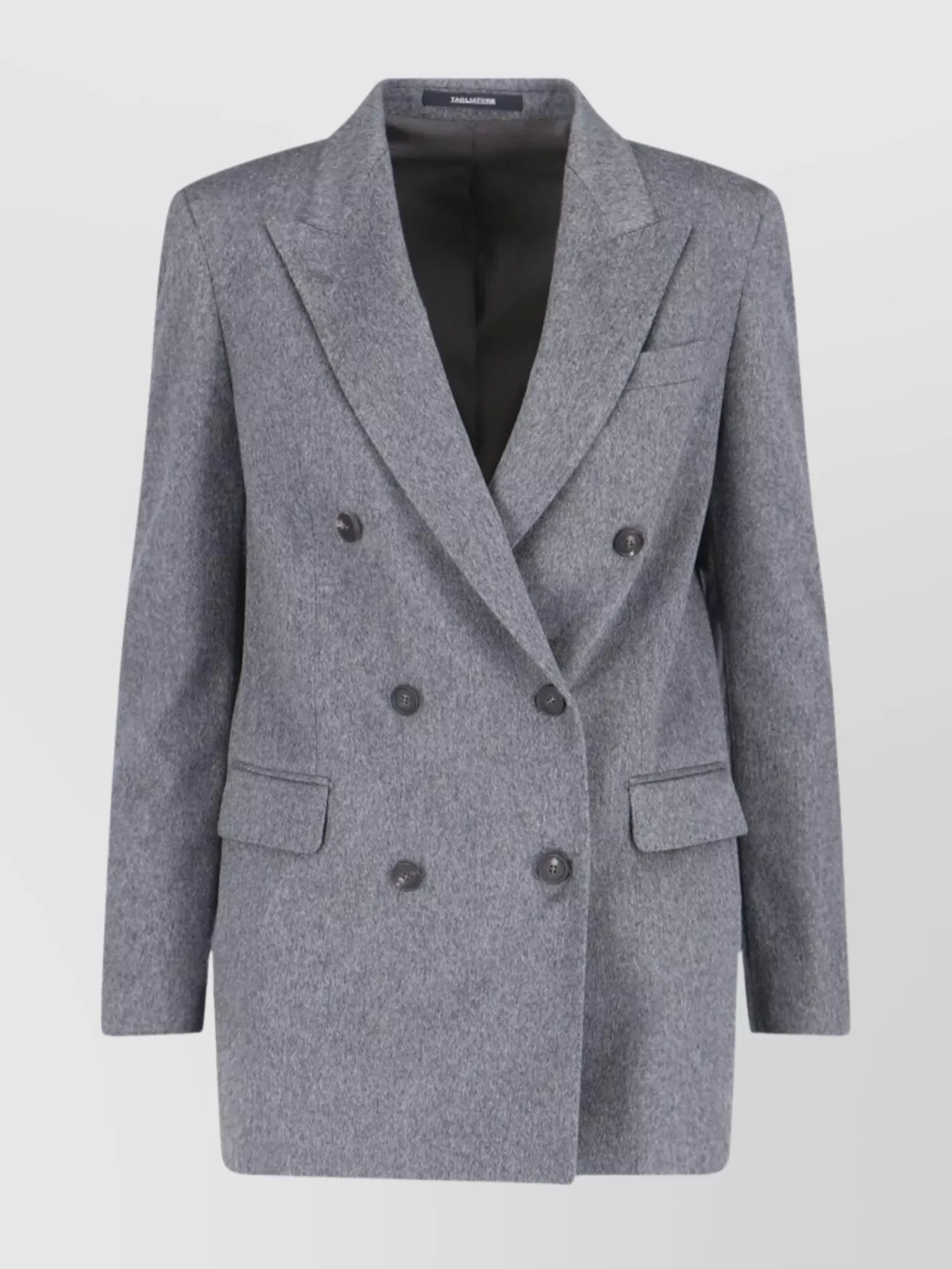 Tagliatore Cashmere Double Breasted Blazer In Gray