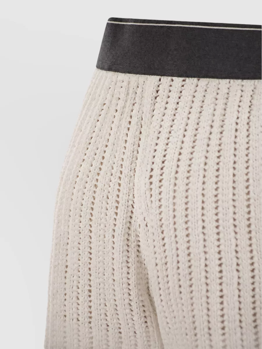 Brunello Cucinelli Cotton Net Knit Knee-Length Shorts