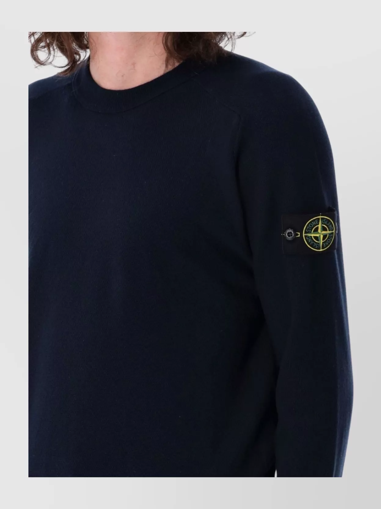 Stone Island Ribbed Crewneck Sweater With Long Sleeves