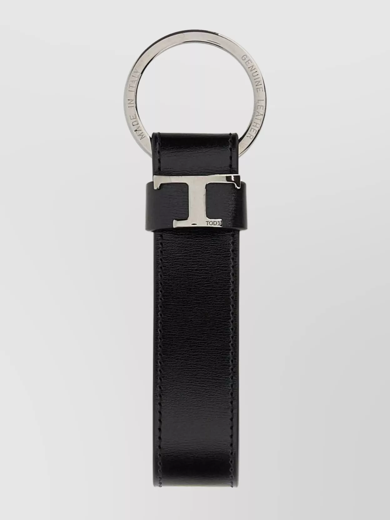 Shop Tod's Leather Key Loop With Metal Ring