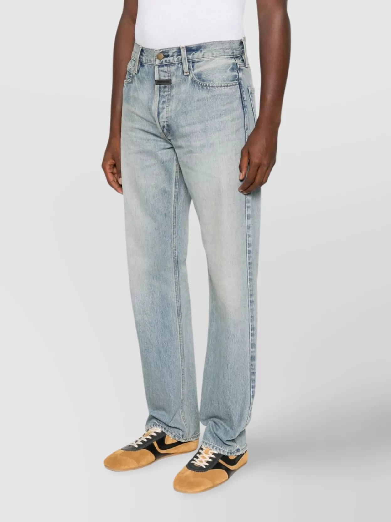 Fear Of God Straight Leg Denim Trousers With Belt Loops