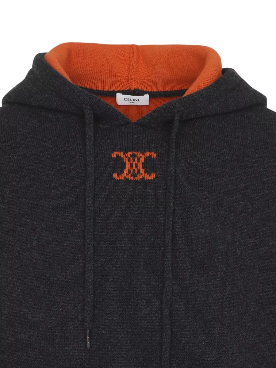 Celine Cashmere wool knit hoodie