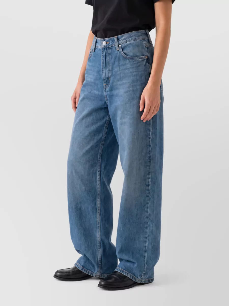 The Frankie Shop Denim mid-rise tapered jeans