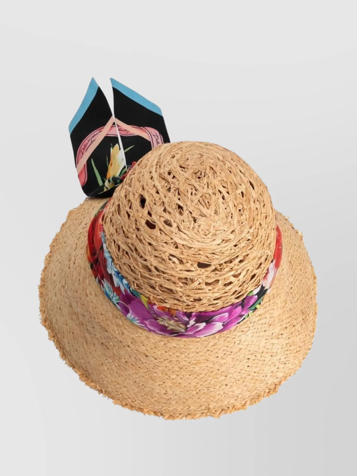 Dolce&Gabbana Straw Hat Bandeau Scarf