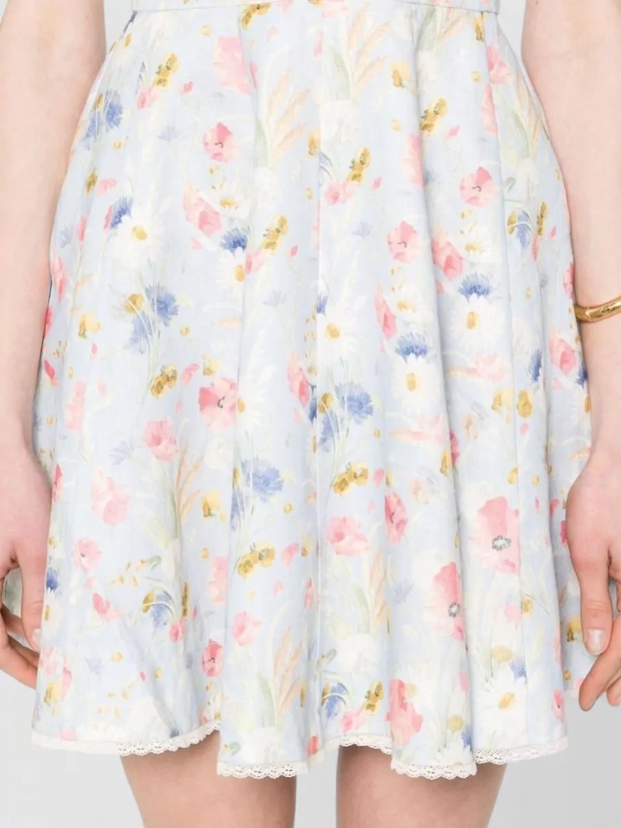 Zimmermann Linen V-Neck Mini Dress