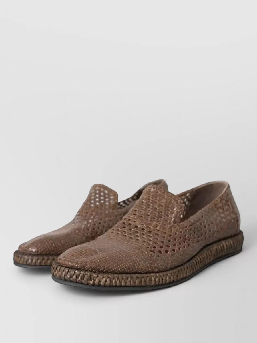 Dolce&Gabbana Woven Leather Espadrilles