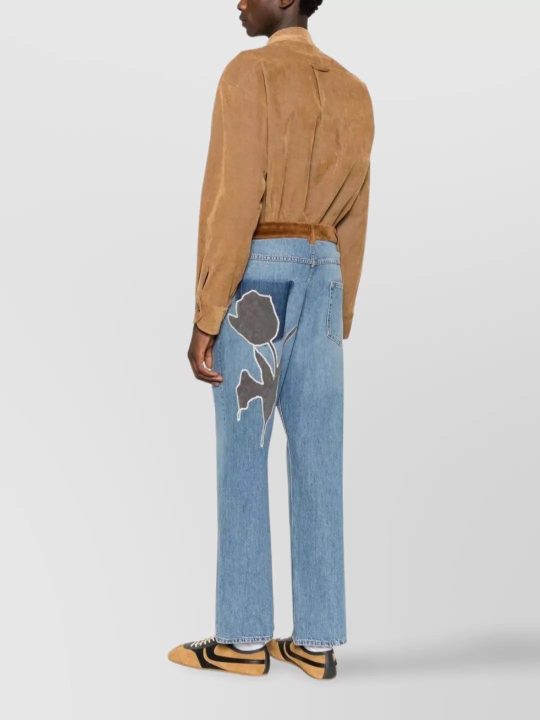 Marni Floral Appliques Trousers Contrast Waistband