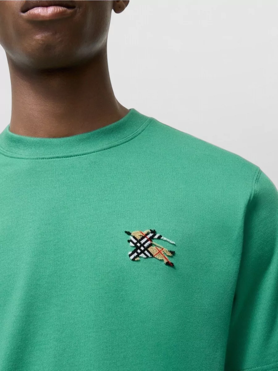 Burberry Embroidered Cotton T-Shirt