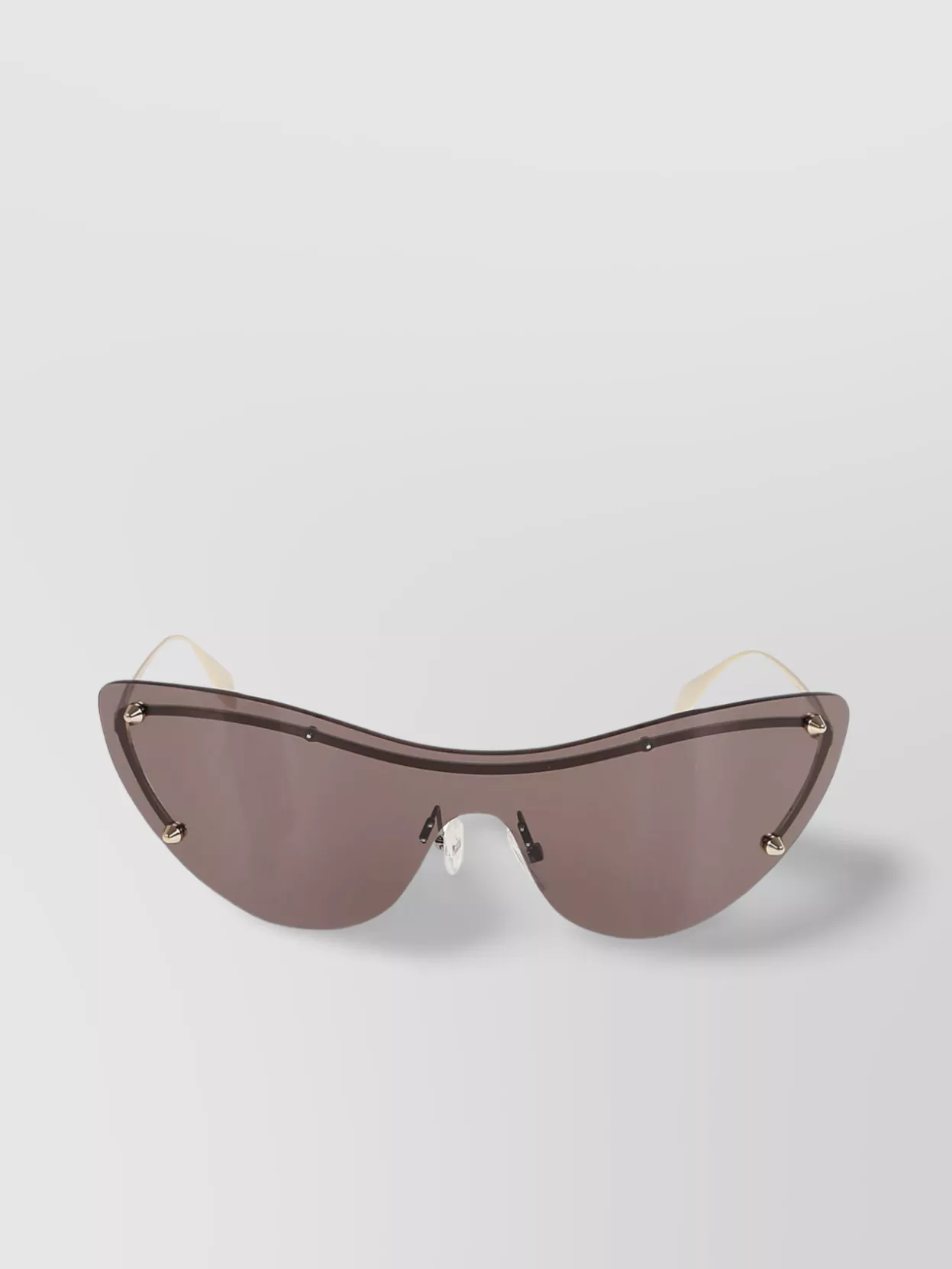 Shop Alexander Mcqueen Bold Cat-eye Oversized Sunglasses In Beige