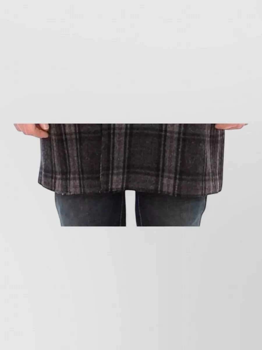 Dolce&Gabbana wool blend checked double breasted coat