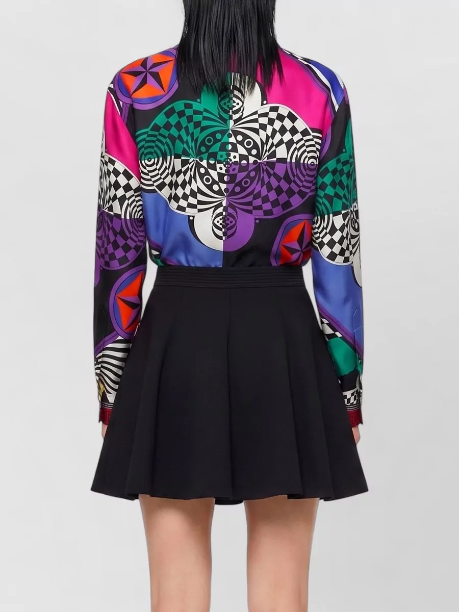 Versace Silk Printed Long-Sleeve Shirt