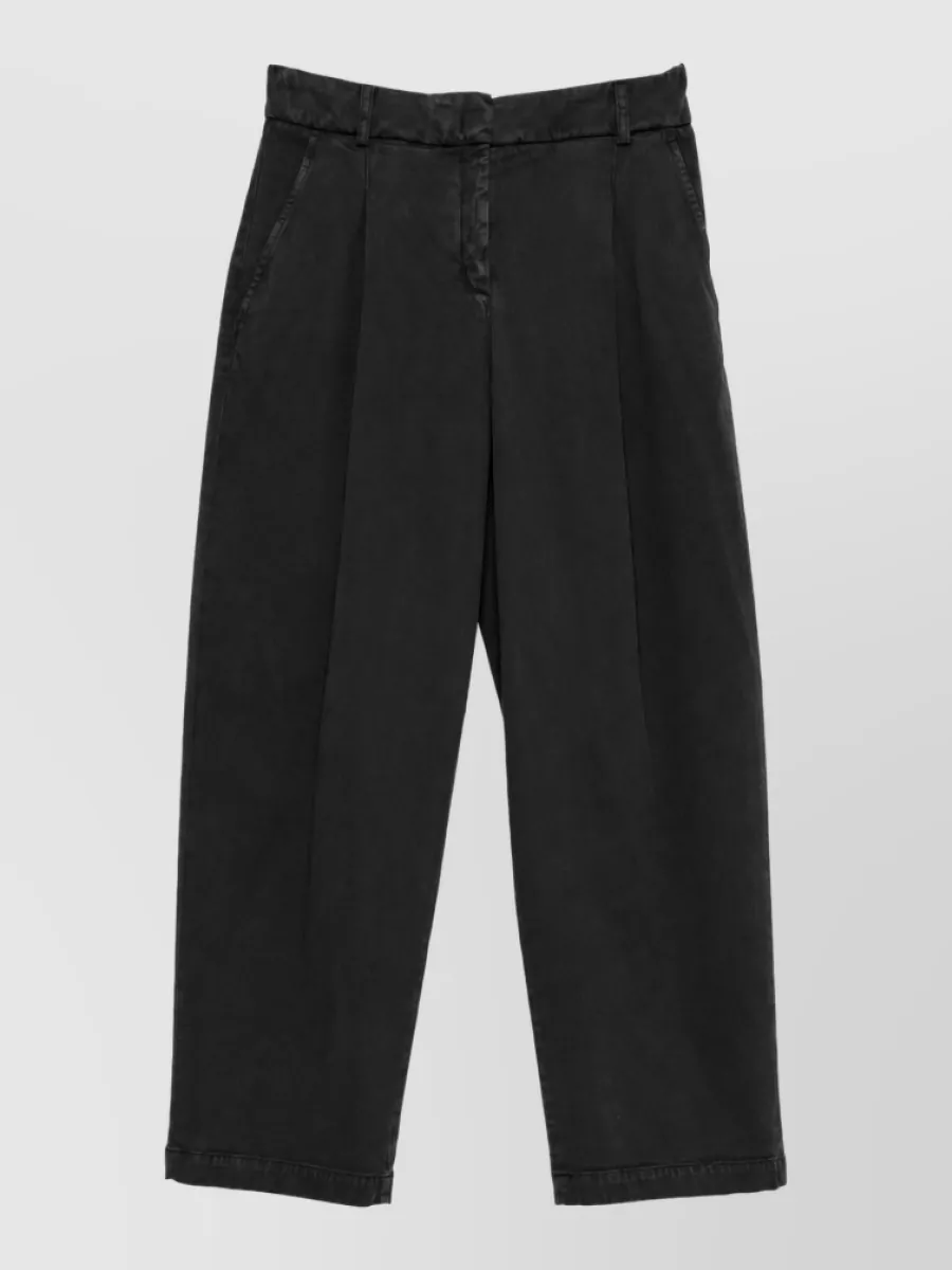 Via Masini 80 Pleated Denim Trousers