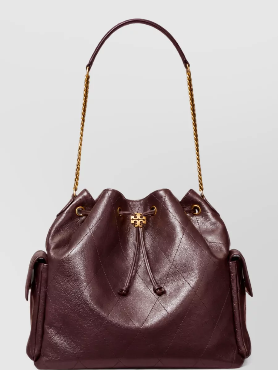 Tory Burch large leather bucket bag