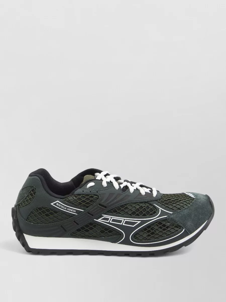 Bottega Veneta Orbit Mesh Running Sneakers Rubber Sole
