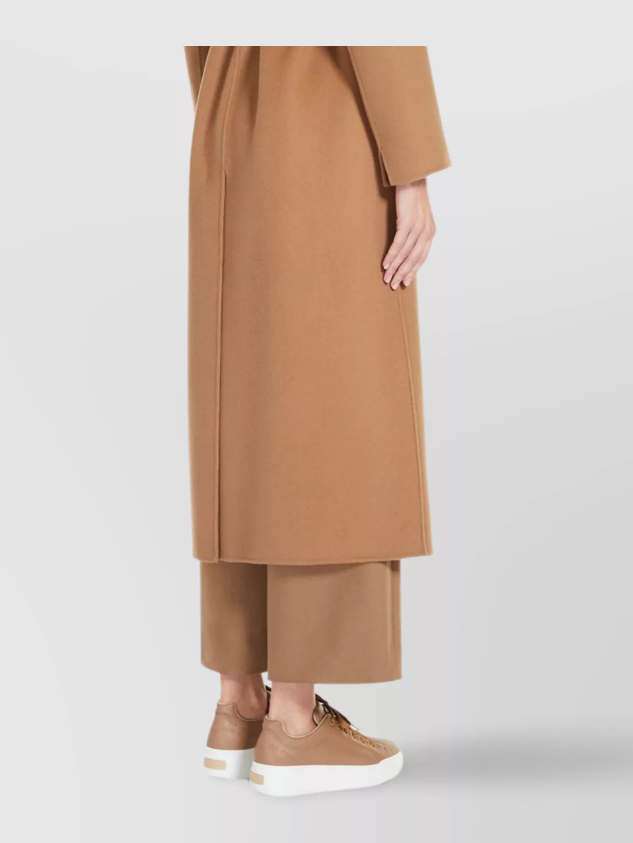 S Max Mara Long Belted Coat Notched Lapels