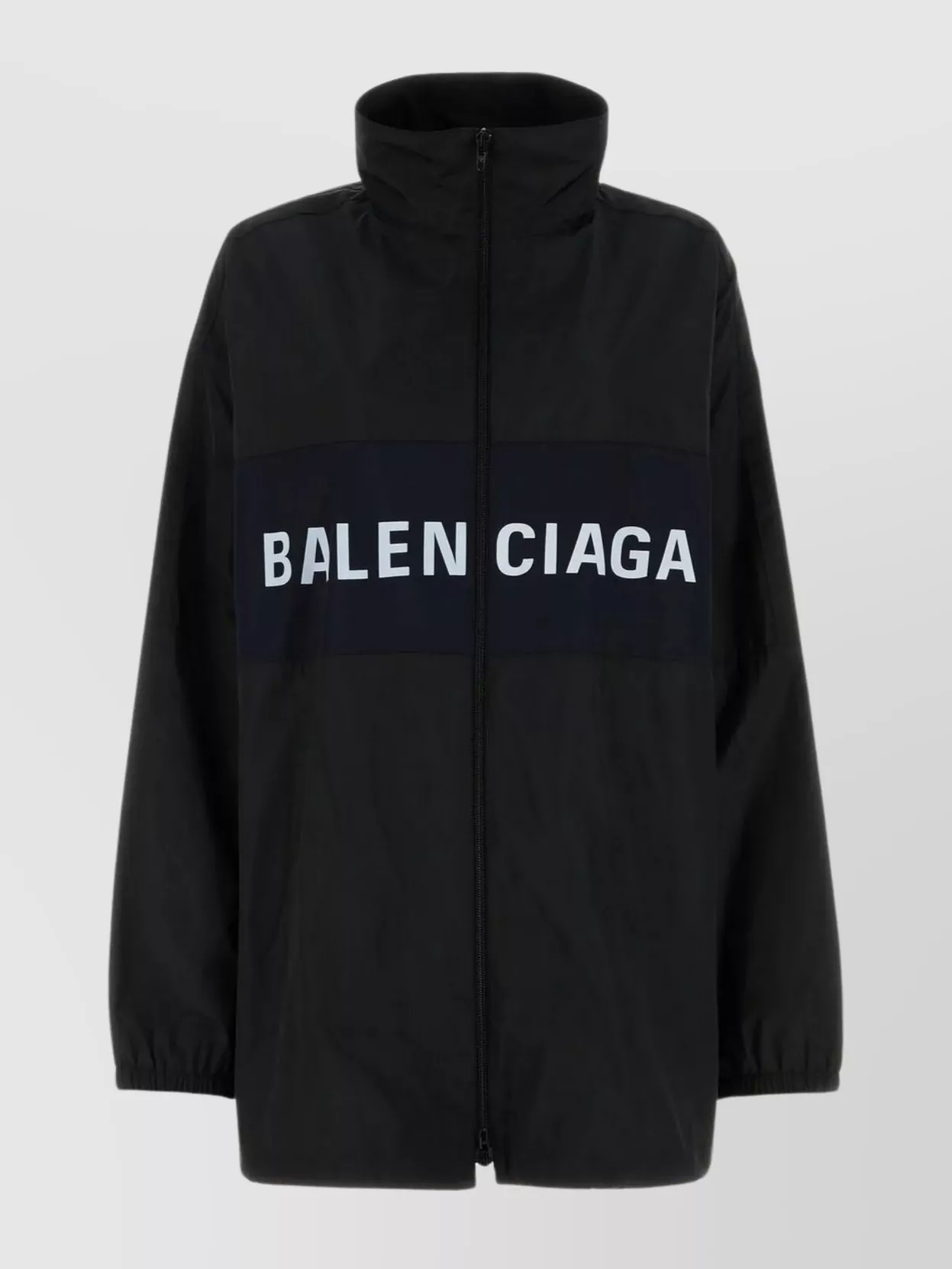 Shop Balenciaga Contemporary Oversize Silhouette Windbreaker In Black