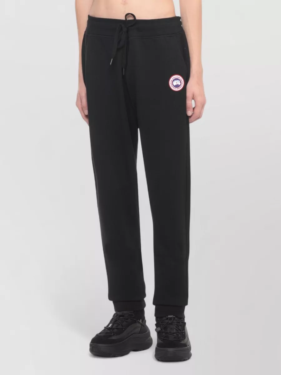 Canada Goose Cotton Sweatpants Elastic Waist Hem Pockets