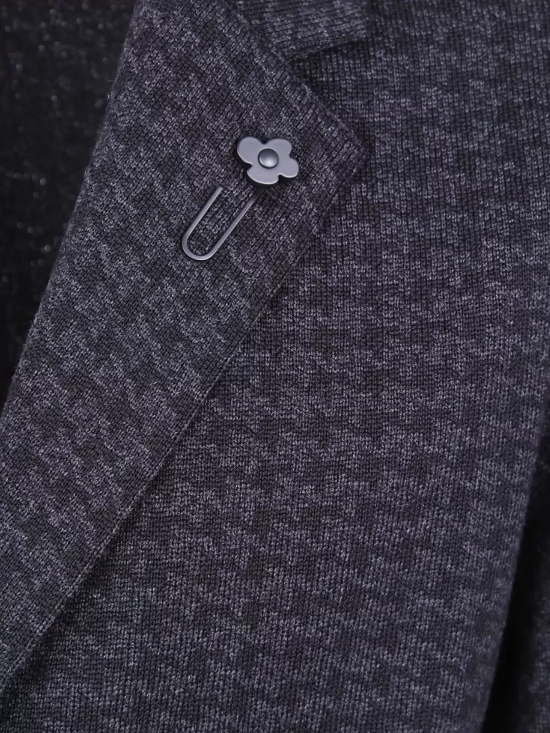 Lardini Men's Houndstooth Lapel Pin Jacket