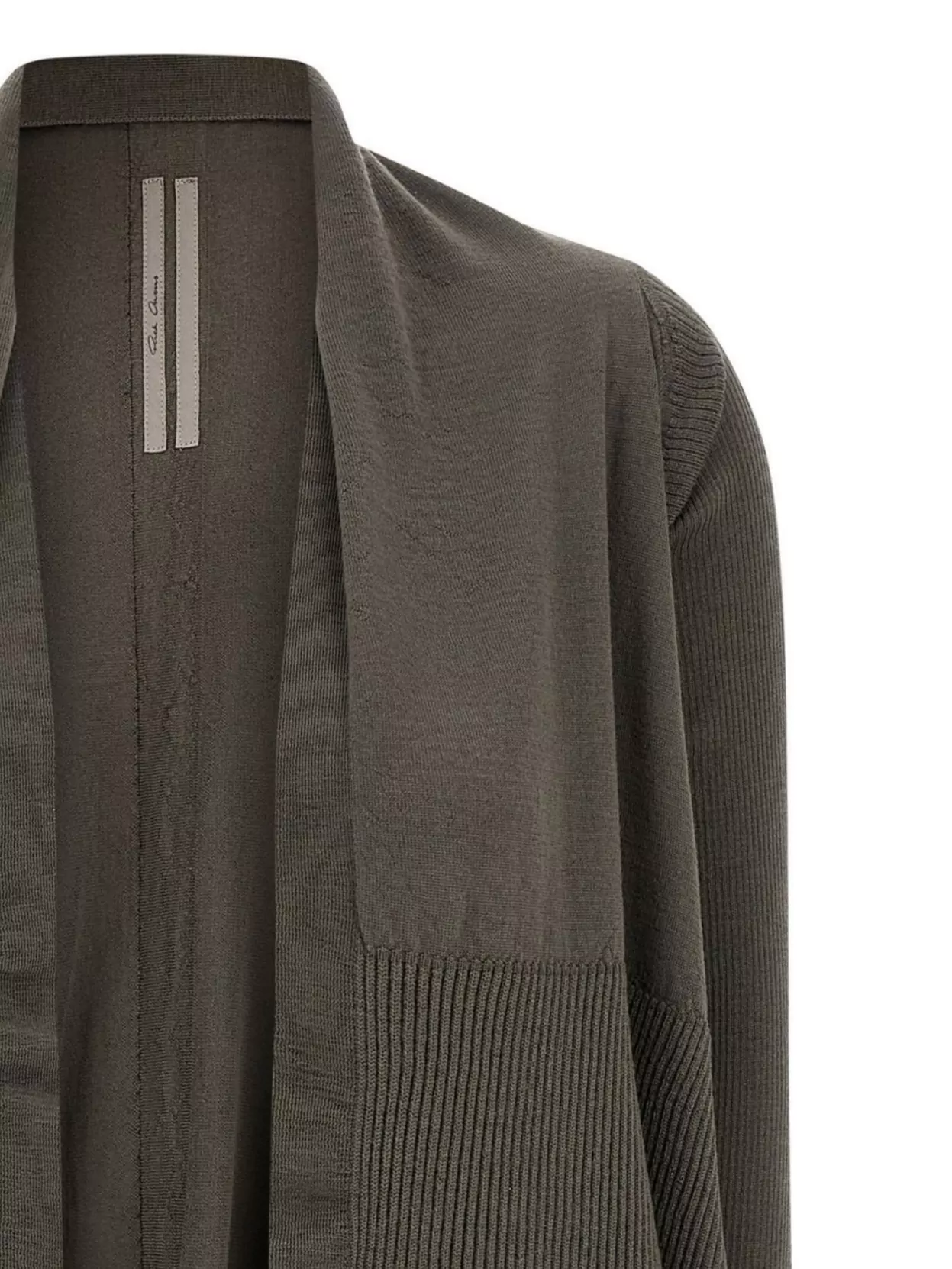 Rick Owens Open Front Virgin Wool Cardigan In Black