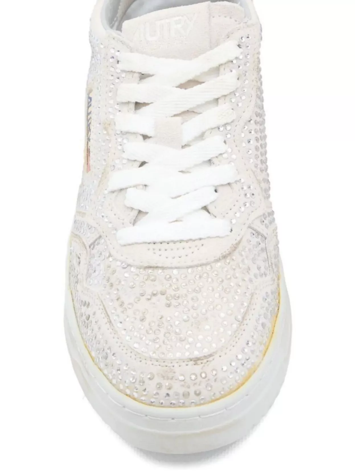 Autry Rhinestone Low Sneakers Worn Effect
