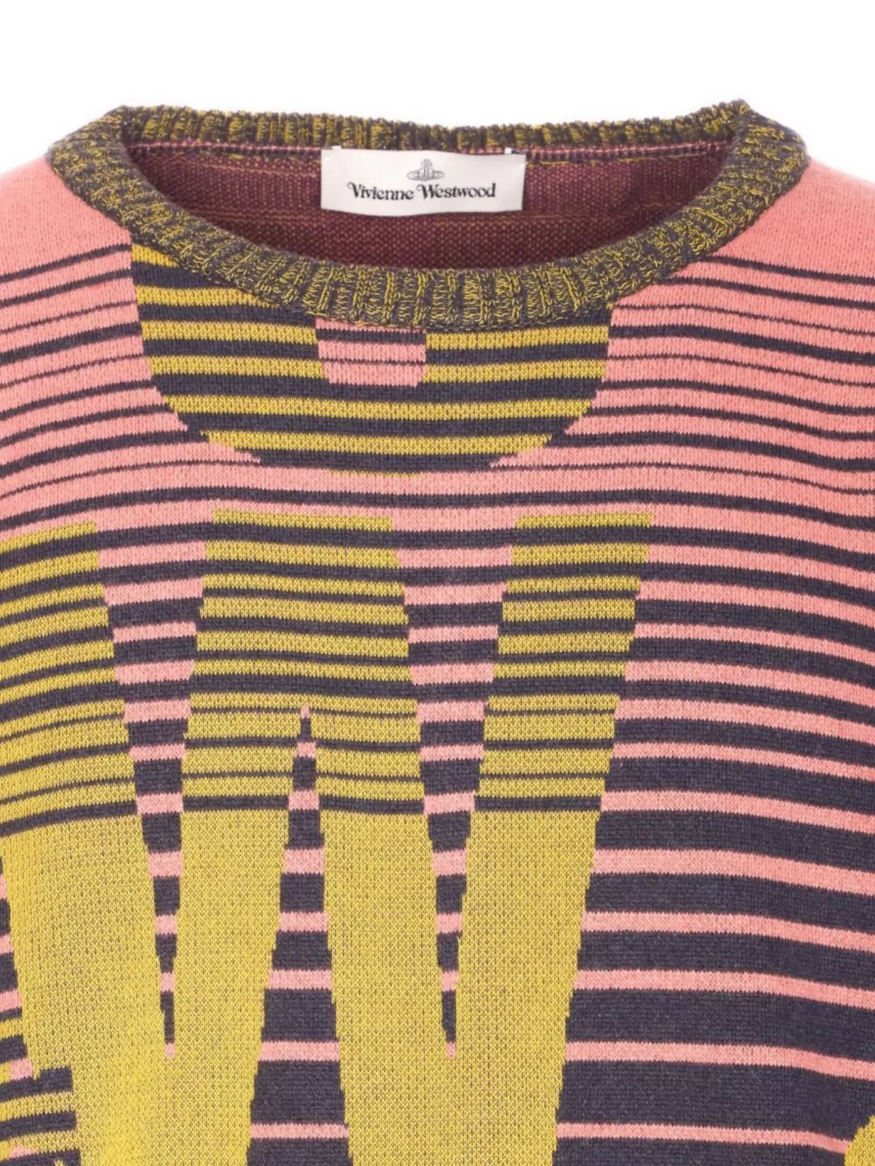 Vivienne Westwood Striped Graphic Design Crewneck Sweater