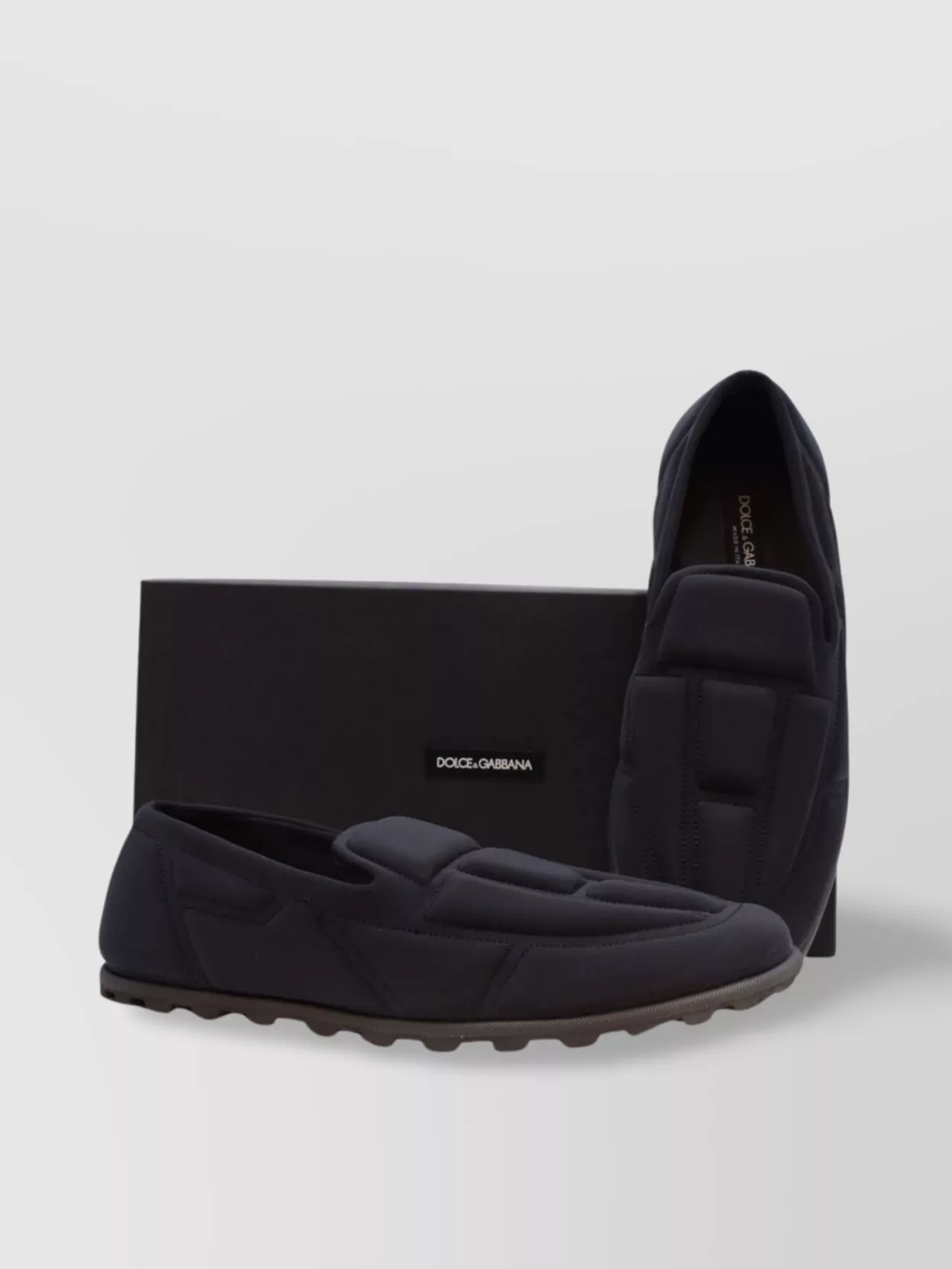 Dolce&Gabbana Quilted Rubber Sole Loafers