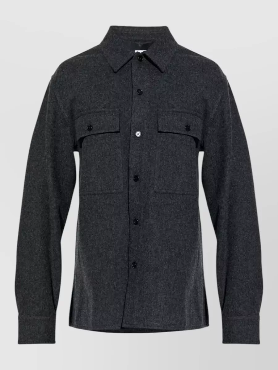 Jil Sander virgin wool shirt jacket