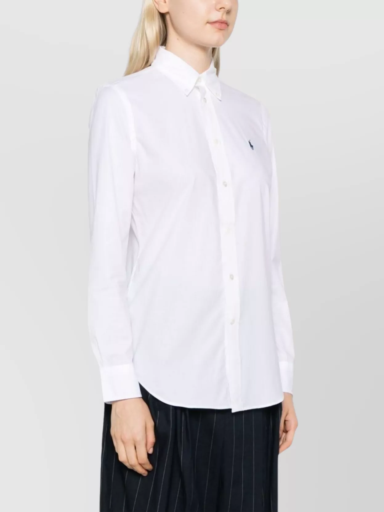 Ralph Lauren Long Sleeve Shirt Curved Hem Design