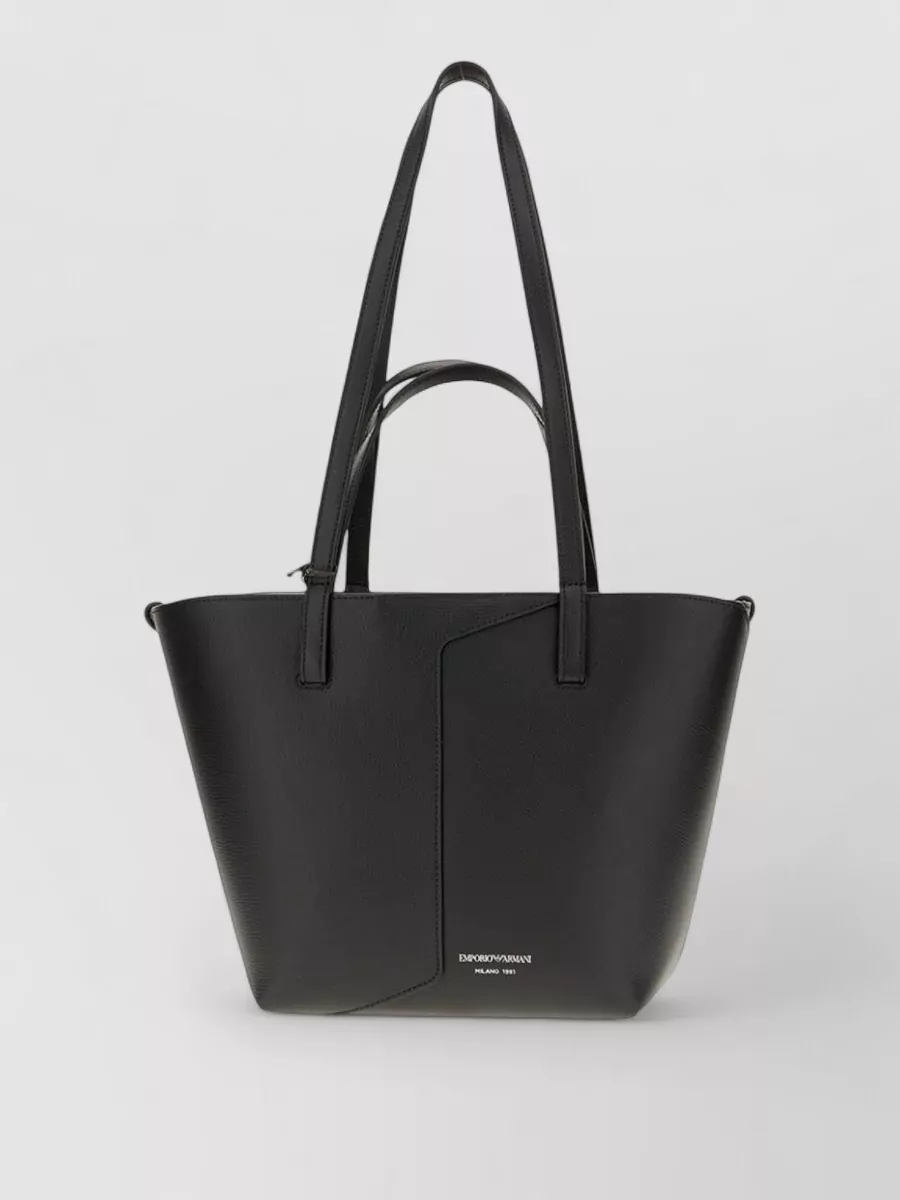 Emporio Armani small grained leather tote bag