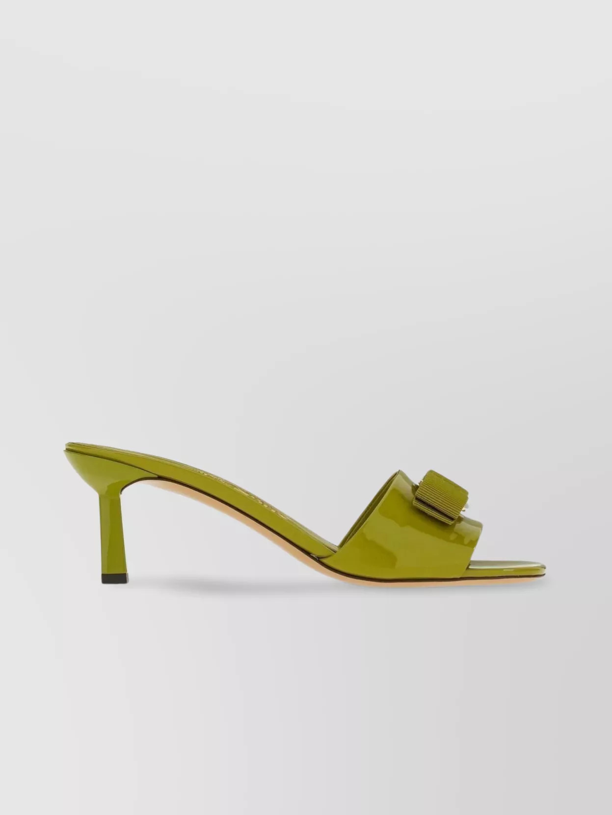 Shop Ferragamo Bow Detailing 55mm Heel Sandals In Yellow