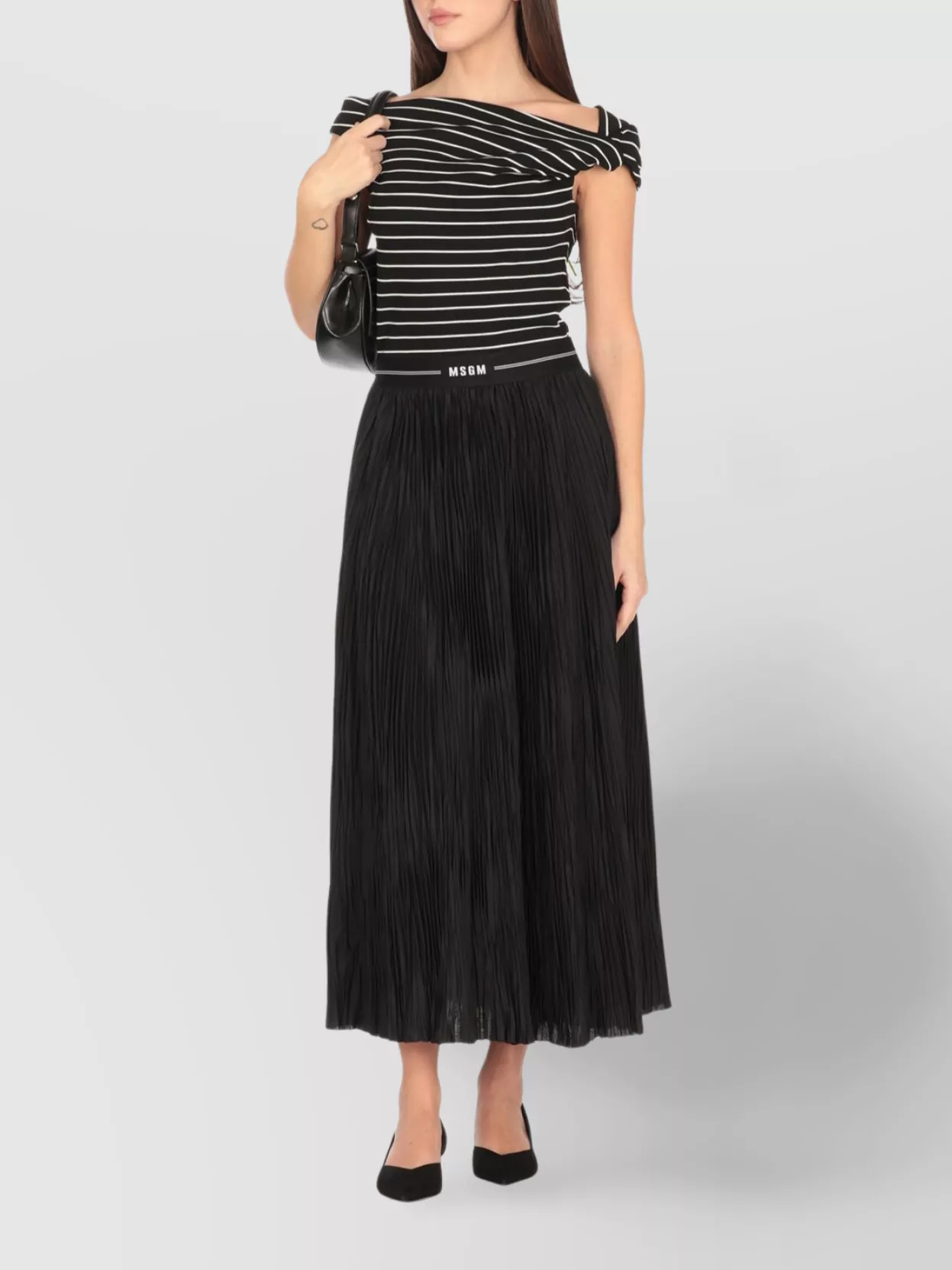 Msgm Woman's Pleated Midi Skirt