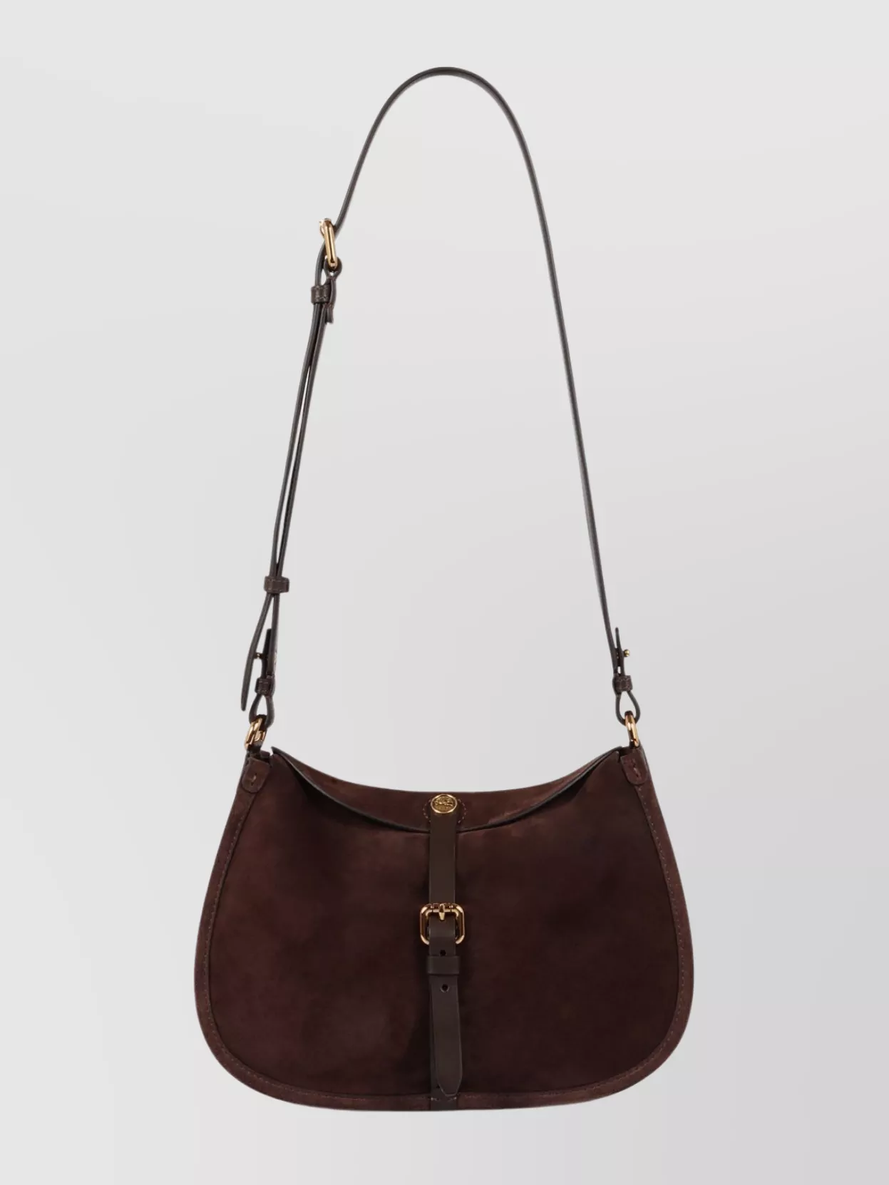 Etro Suede Shoulder Bag Featuring Buckle Detail