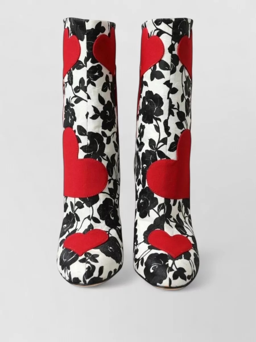 Dolce&Gabbana Floral Leather High Boots