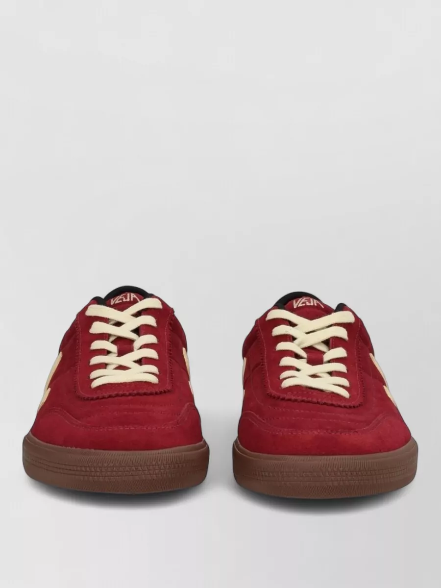 Veja Suede Sneakers With Rubber Sole And Heel Tab