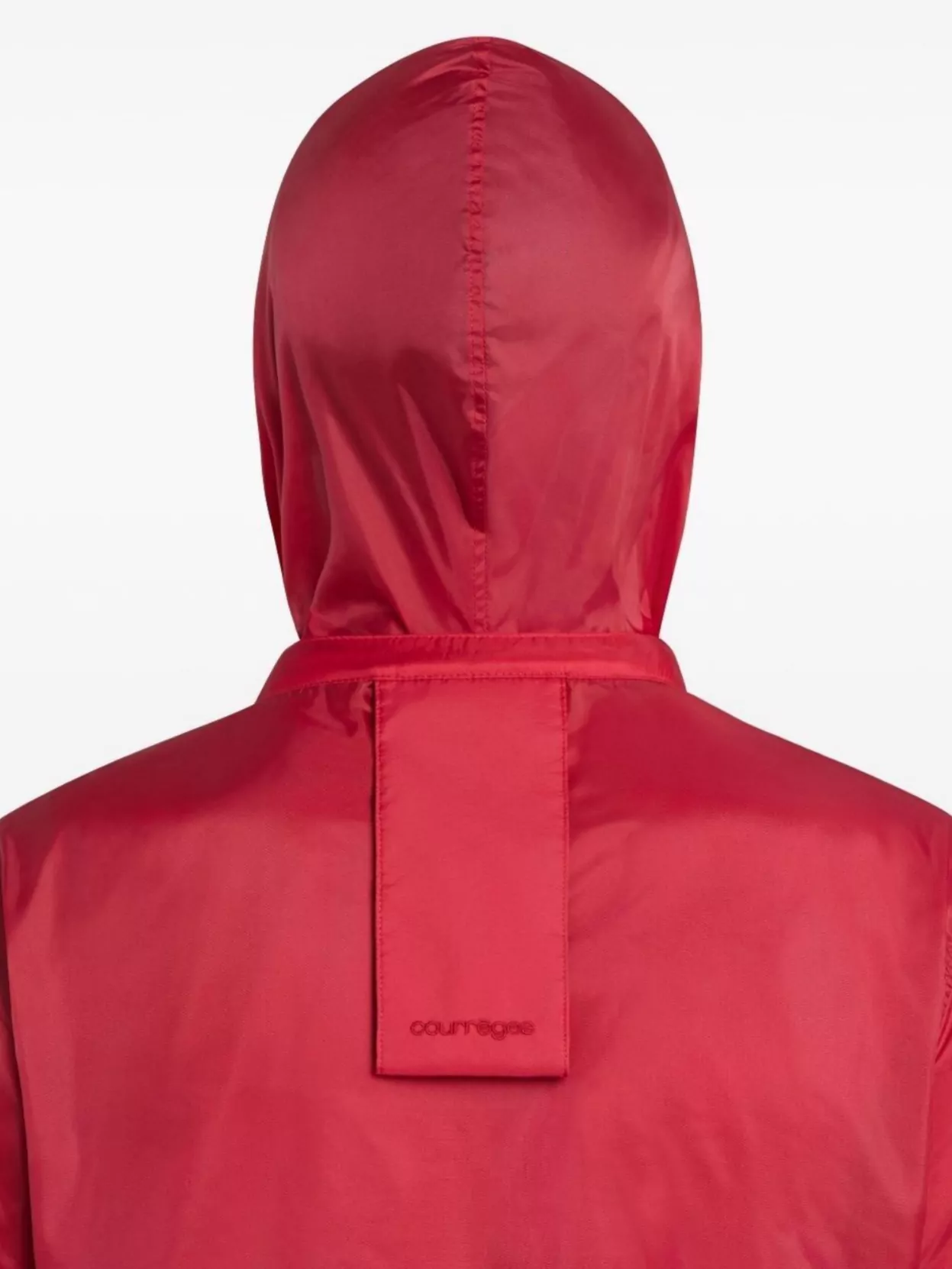 Courrèges Drawstring Accents Hooded Windbreaker
