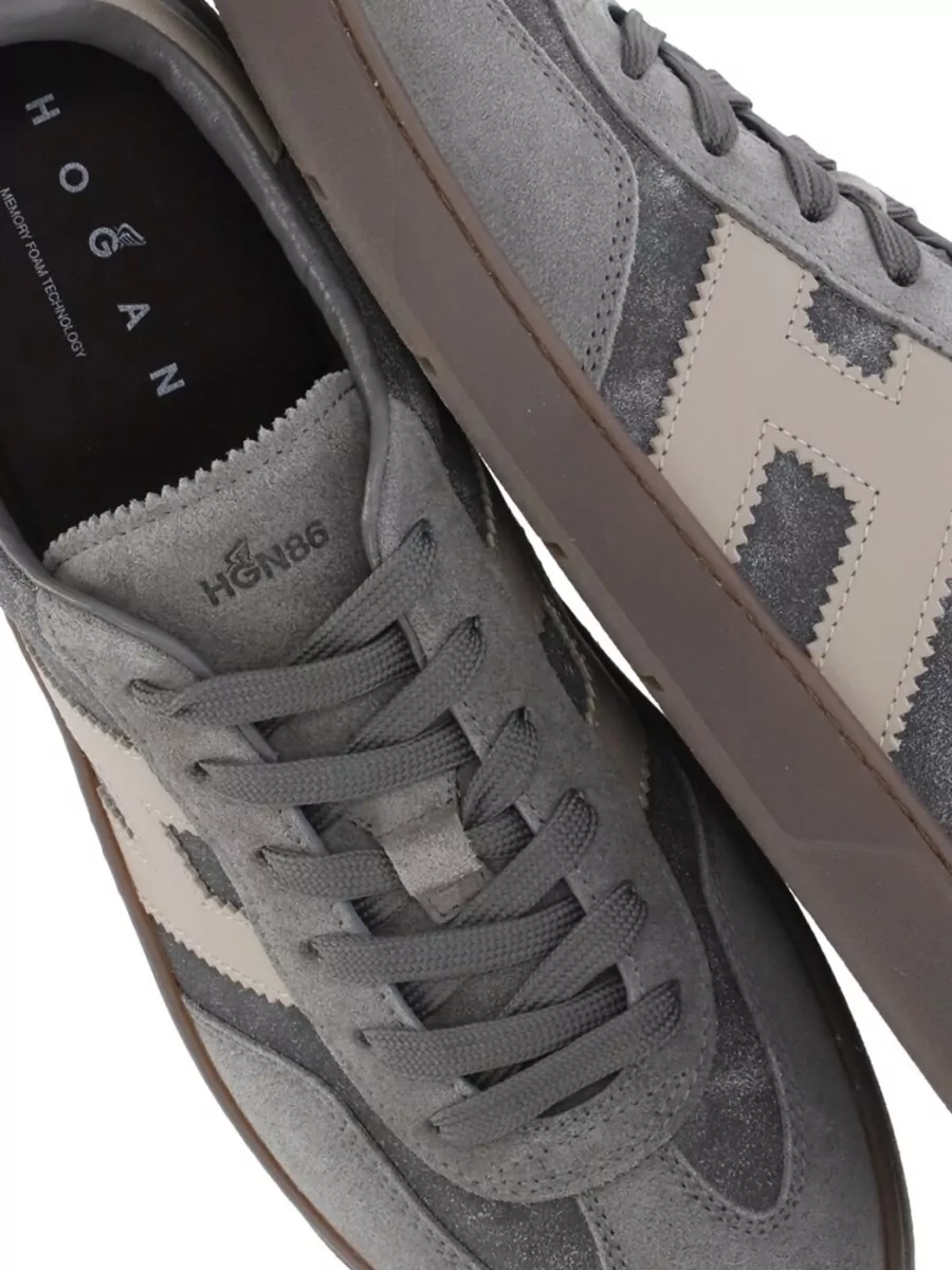 Hogan Leather Low Top Lace-Up Sneakers