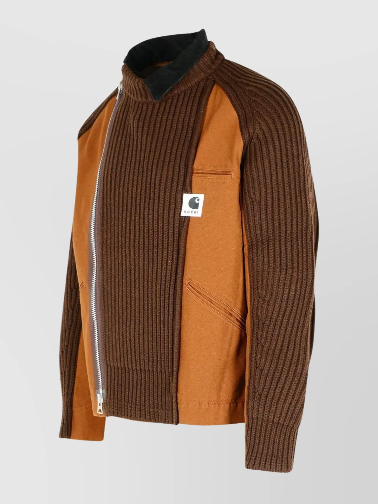 Sacai Wool Blend Jacket High Collar