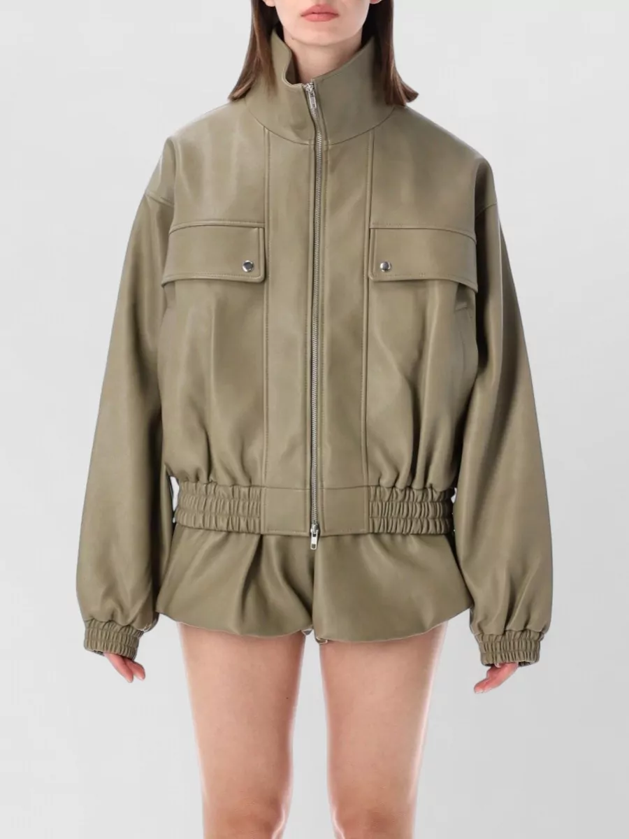 The Frankie Shop Faux leather bomber jacket