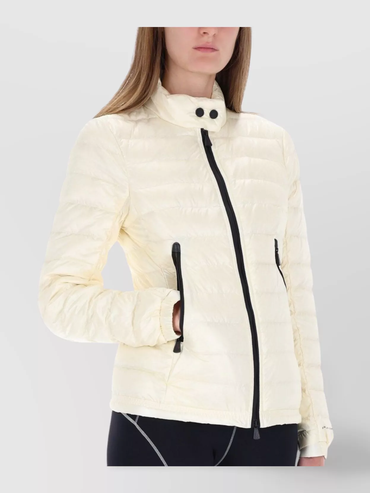 Moncler Grenoble Quilted High Collar Long Sleeve Jacket