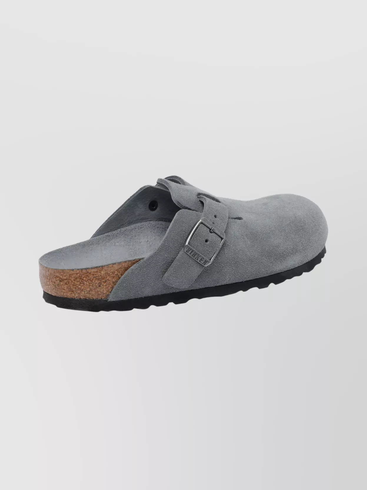 Birkenstock Suede Mules With Buckle And Cork Sole