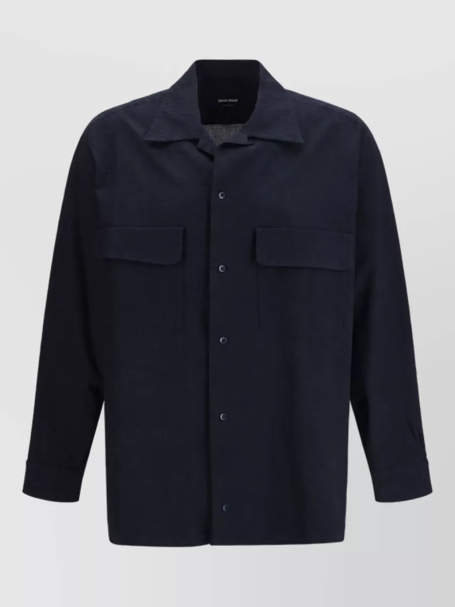 Giorgio Armani cotton long-sleeve shirt jacket