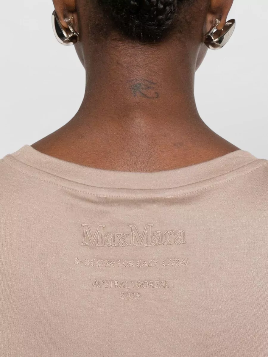S Max Mara Maya Short Sleeve T Shirt Embroidered